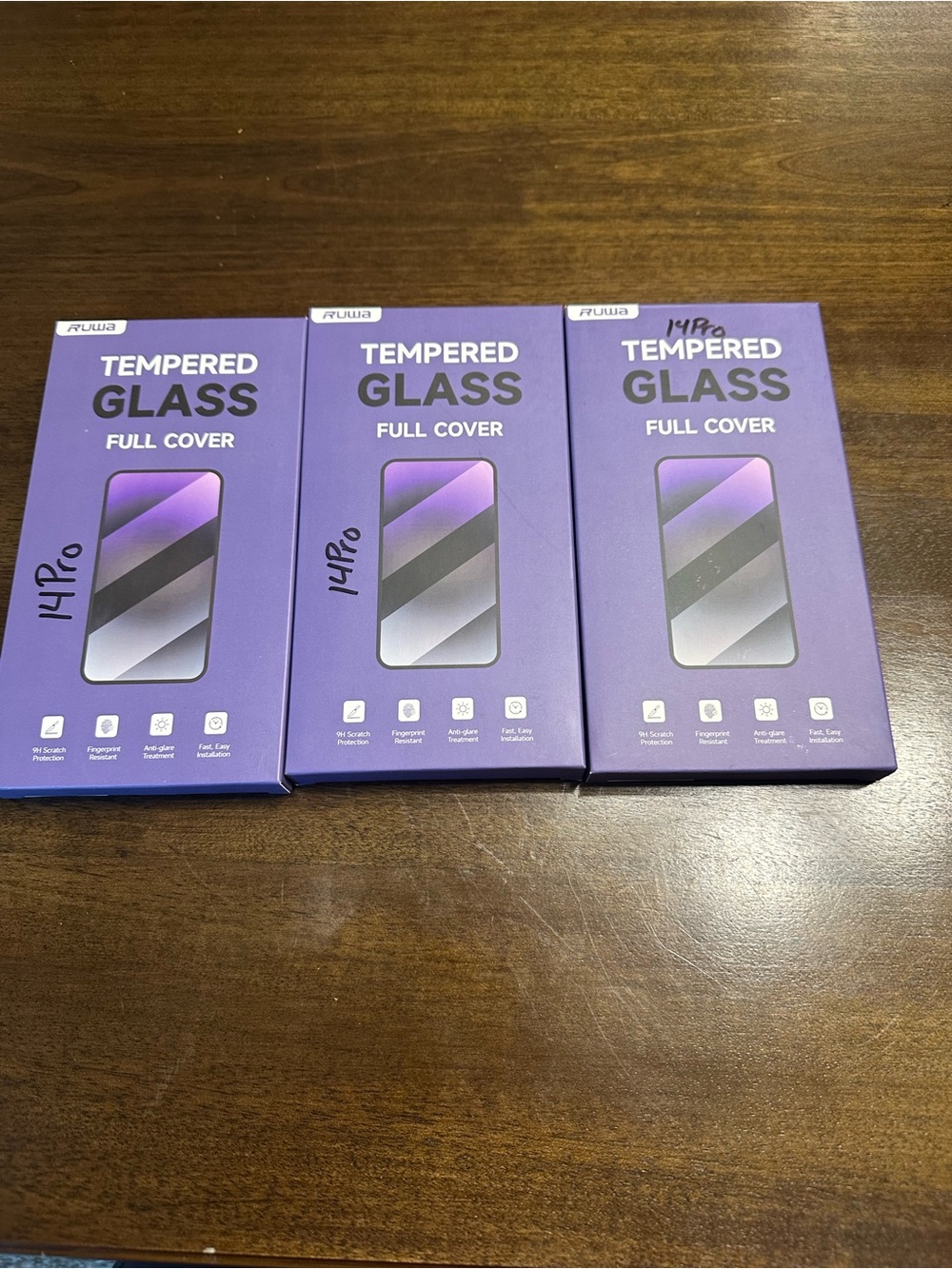 Tempered Glass Full Cover Screen Protector - Purple